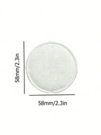 80pcs/bag Thick Round Layered Makeup Remover Cotton Pads for Face, Eyes, Lips, Diameter 58mm