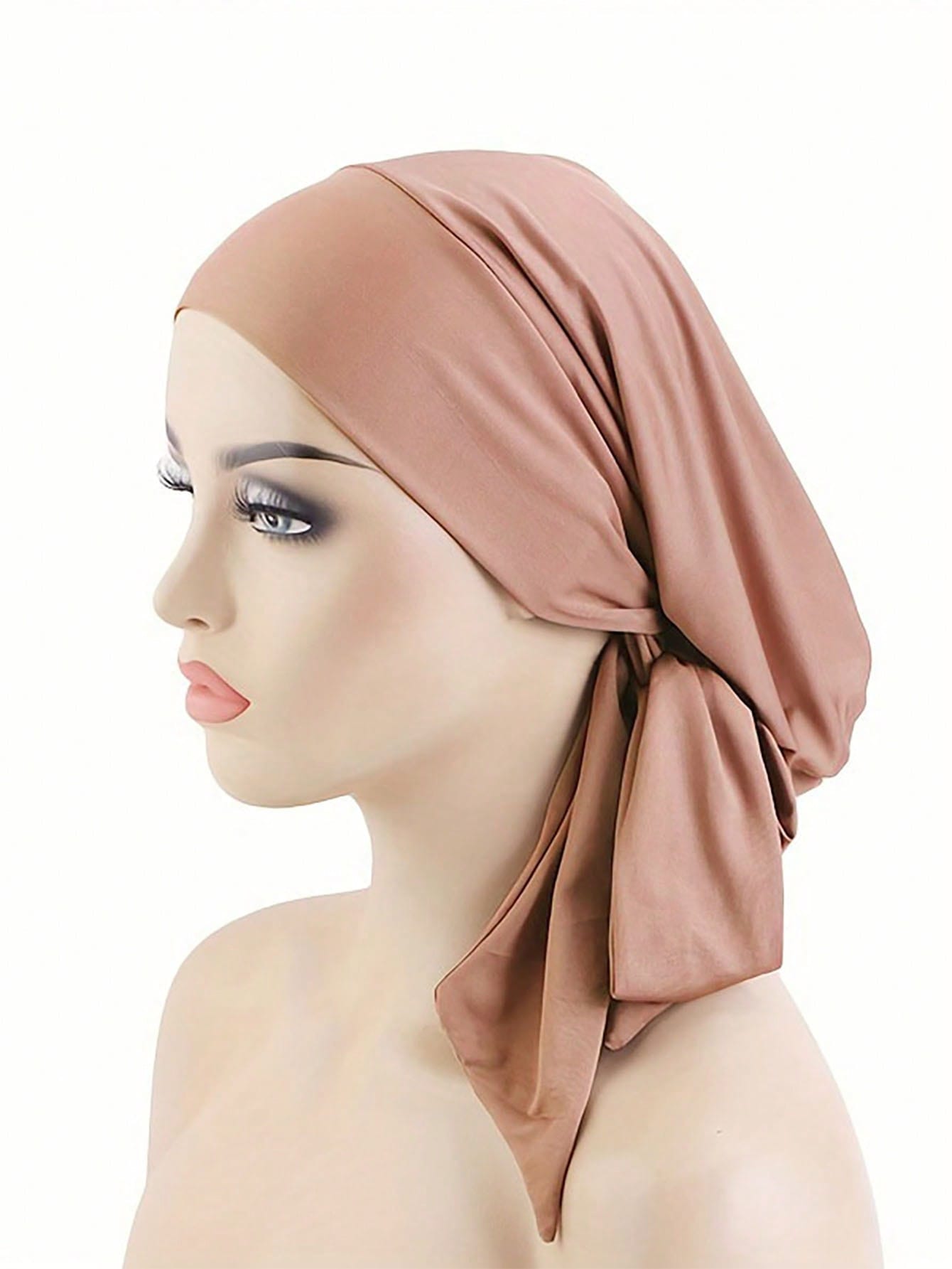 Khaki women's hair bonnet