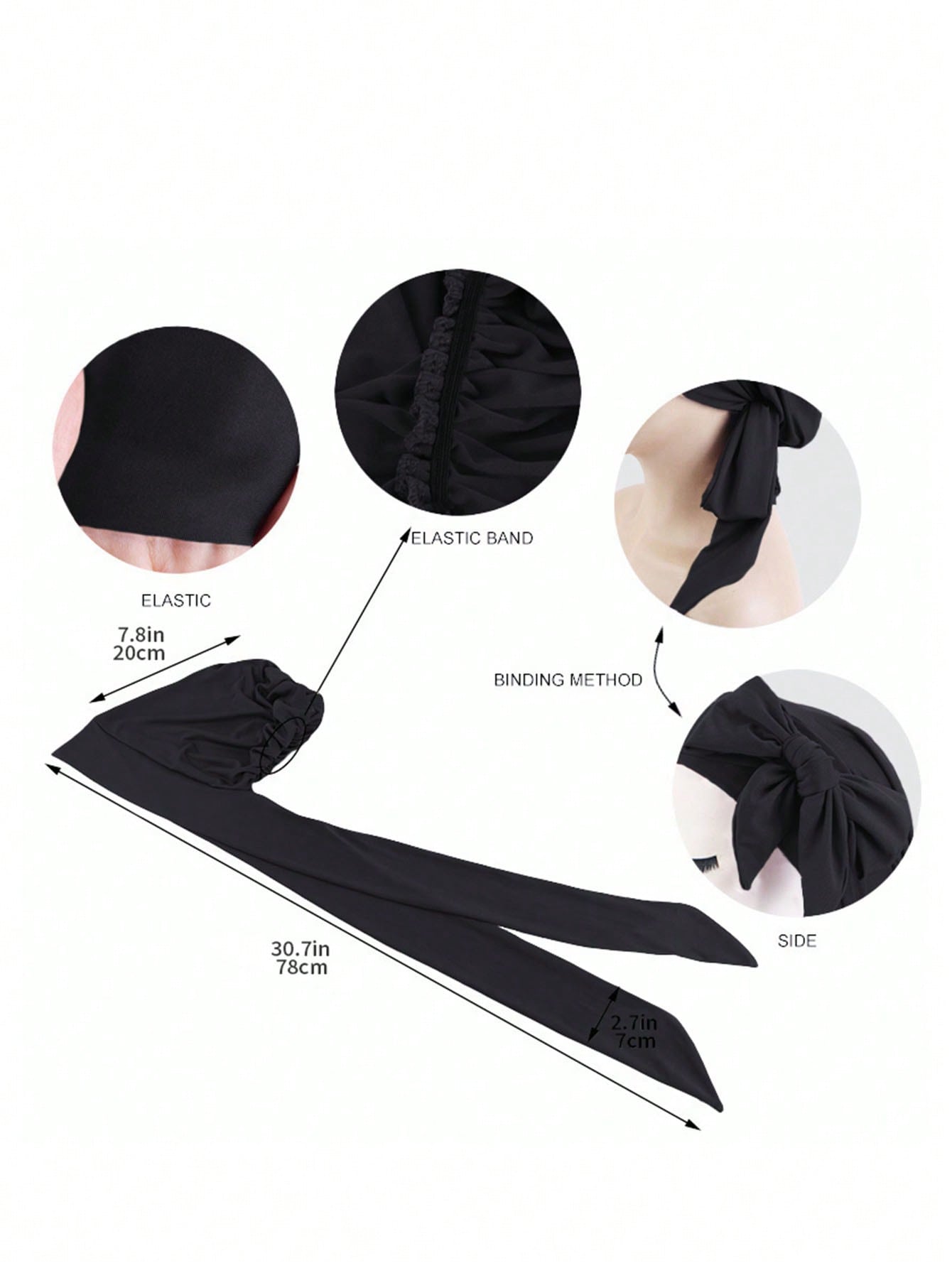 Black women's hair bonnet
