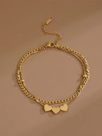 Stainless Steel Heart Anklet