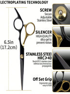 مقص شعر للرجال والنساء من الفولاذ المقاوم للصدأ، مقص شعر للحيوانات الأليفة ومستحضرات التجميل المنزلية