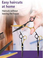 مقص شعر للرجال والنساء من الفولاذ المقاوم للصدأ، مقص شعر للحيوانات الأليفة ومستحضرات التجميل المنزلية