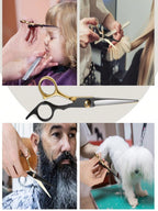 مقص شعر للرجال والنساء من الفولاذ المقاوم للصدأ، مقص شعر للحيوانات الأليفة ومستحضرات التجميل المنزلية