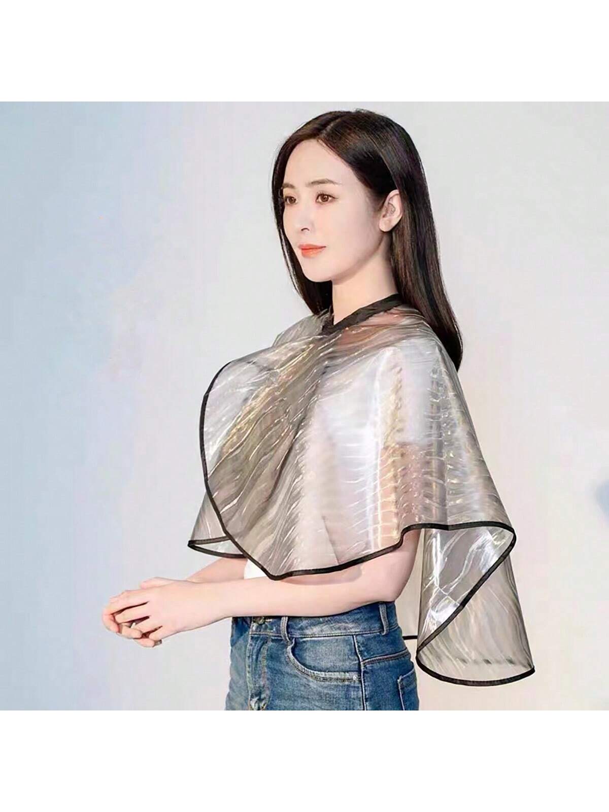 1pc Waterproof Hairdressing Cape for Hair Coloring, Styling, Curling, and Hair Treatment