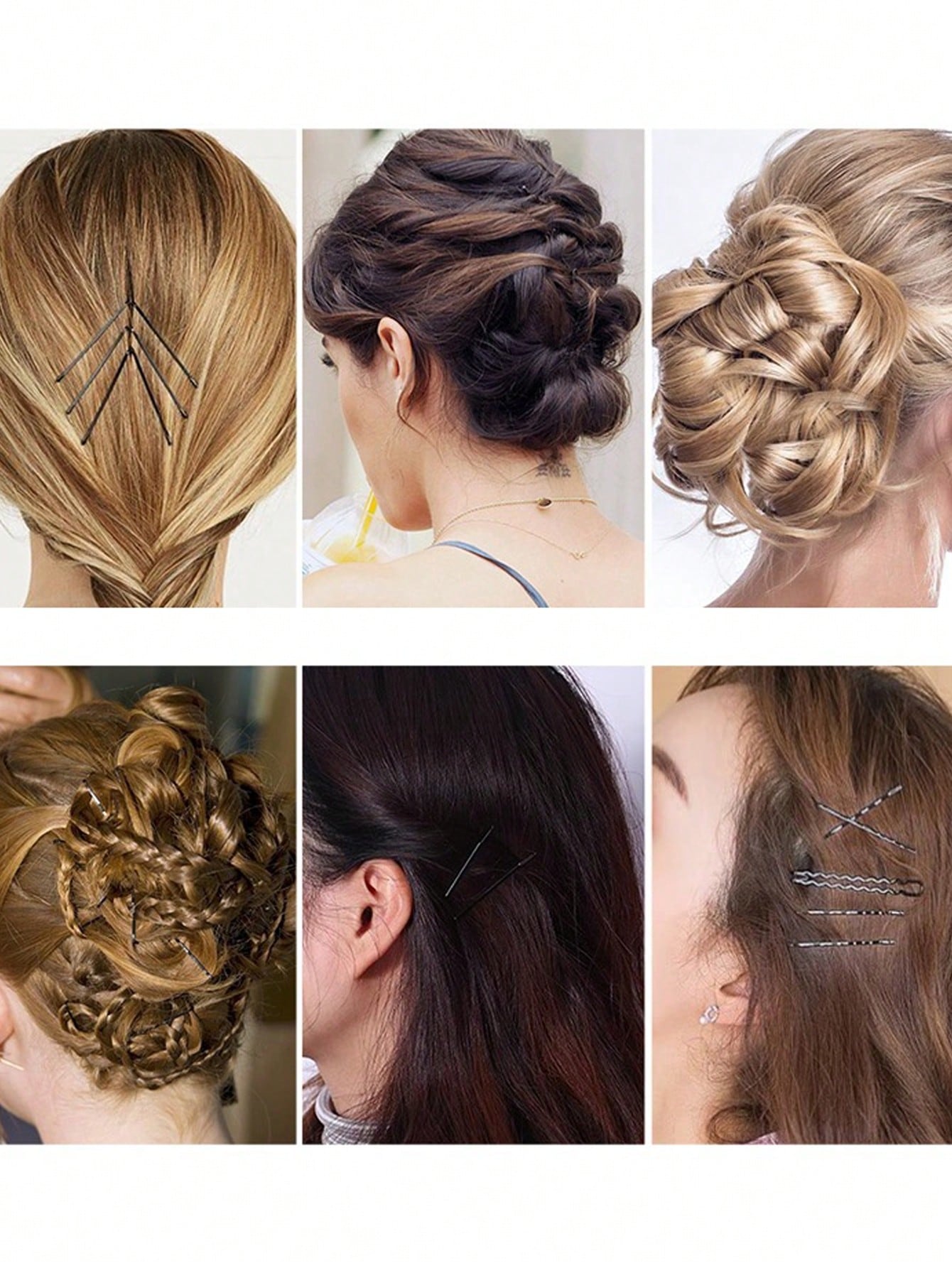100pcs/pack Black Hair Clips for Women, Side Forward Clip, Hair Clip for Hair Hold, U Shape Hair Clip, Steel Clip