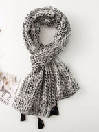 Women's Simple Printed Silk Scarf One Piece Fashion Silk Scarf Spring Summer Sun Protection Beach Towel Hairband Shawl Black