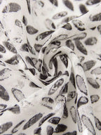 Women's Simple Printed Silk Scarf One Piece Fashion Silk Scarf Spring Summer Sun Protection Beach Towel Hairband Shawl Black