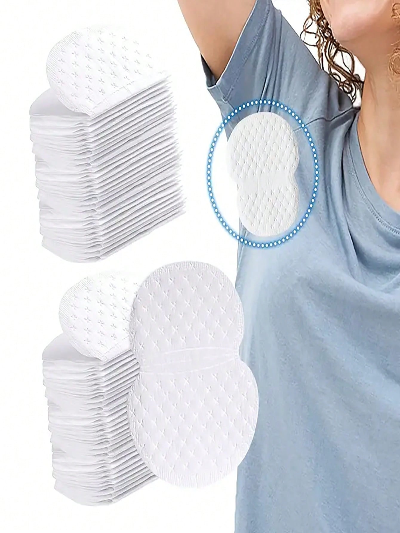 50pcs Underarm Sweat Absorbing Pad, Disposable Comfortable Sweat Absorption Pad, Operable and Effective, Comfortable and No Odor, Suitable for Men and Women in Hot Summer