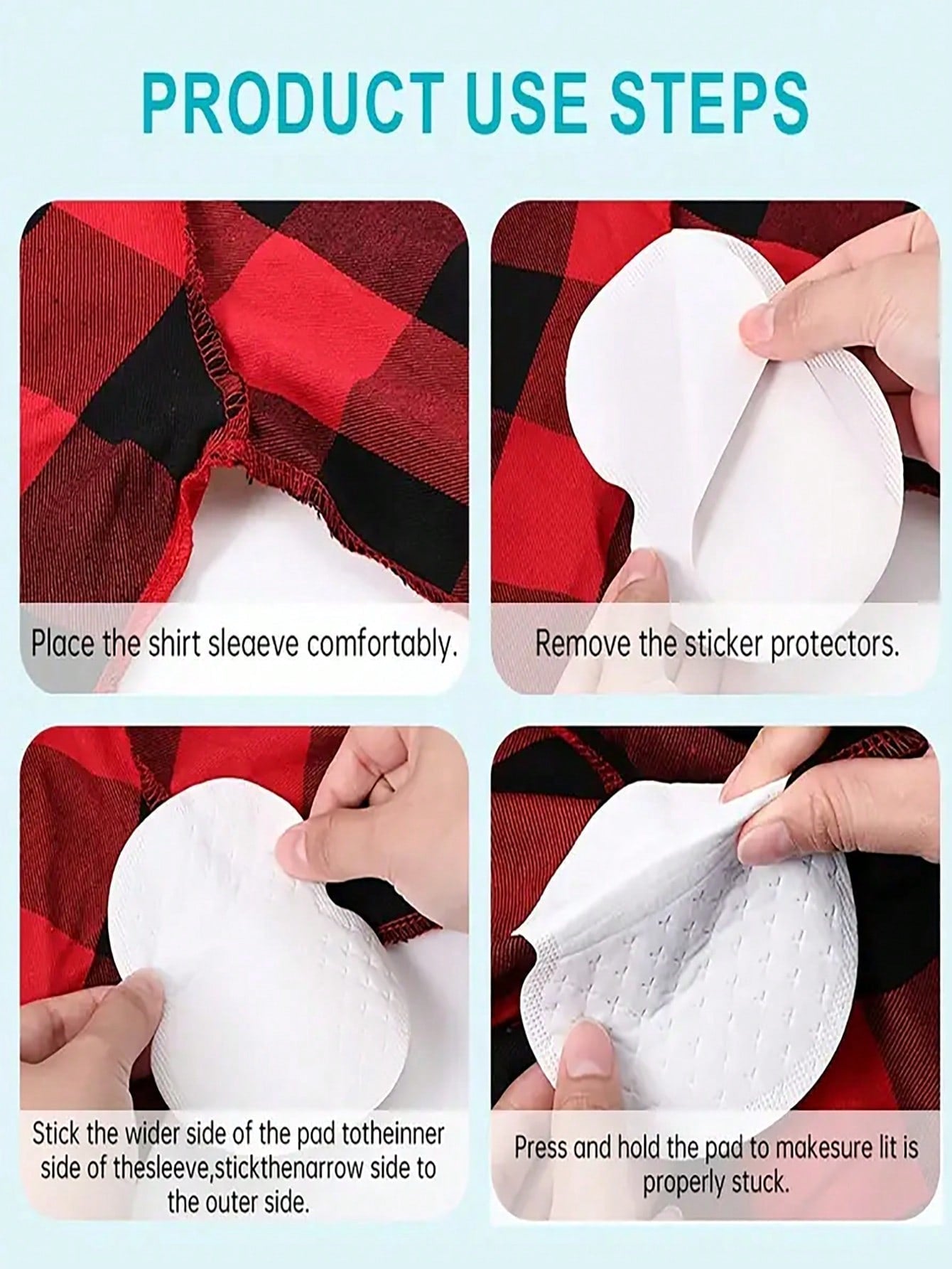 50pcs Underarm Sweat Absorbing Pad, Disposable Comfortable Sweat Absorption Pad, Operable and Effective, Comfortable and No Odor, Suitable for Men and Women in Hot Summer