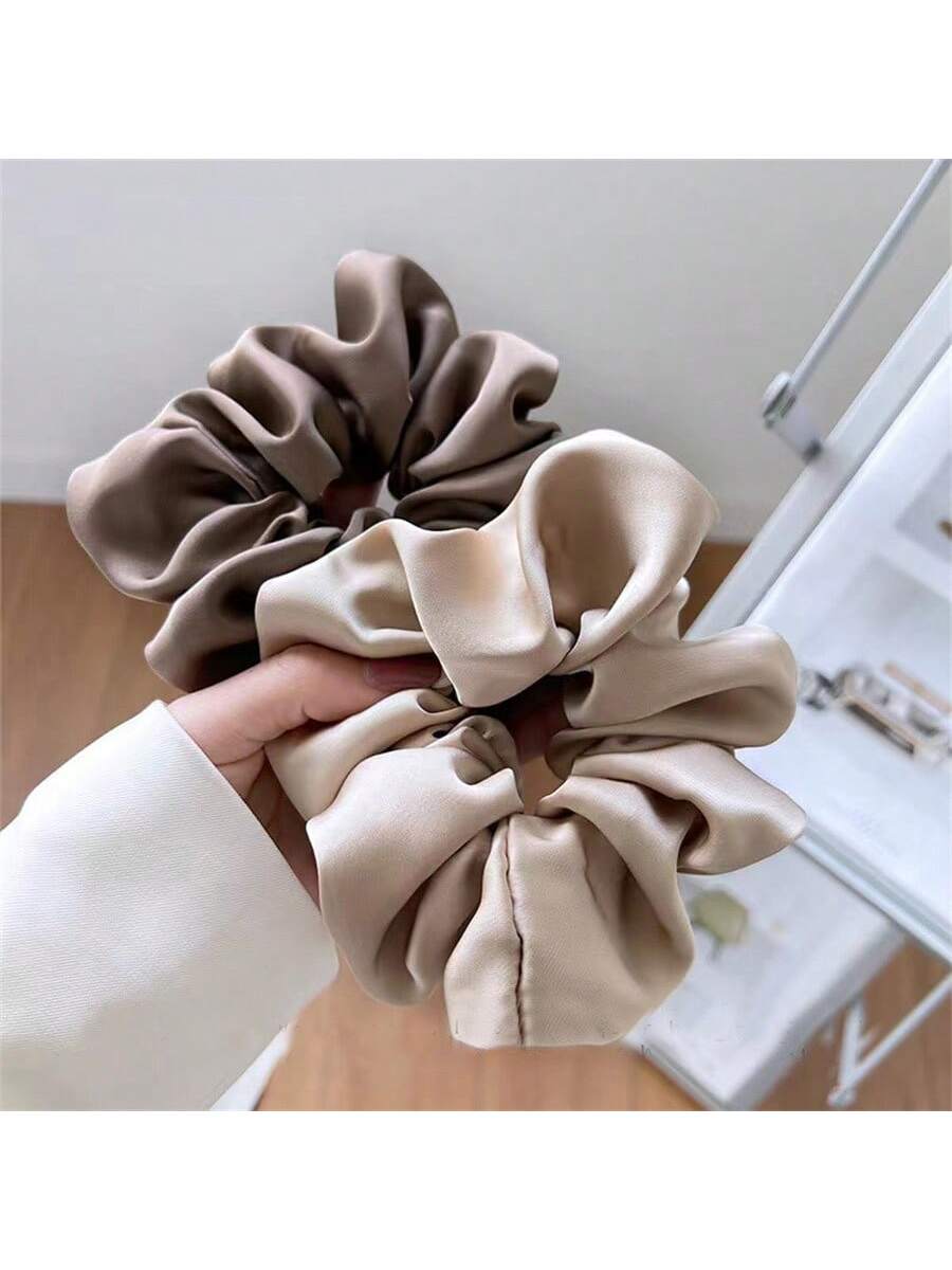 3pcs Vintage French Silk Hairbands for Women, Suitable for High/Low Bun Hairstyle, Daily Wear, Travel, Outdoor Activities and Casual Wear.