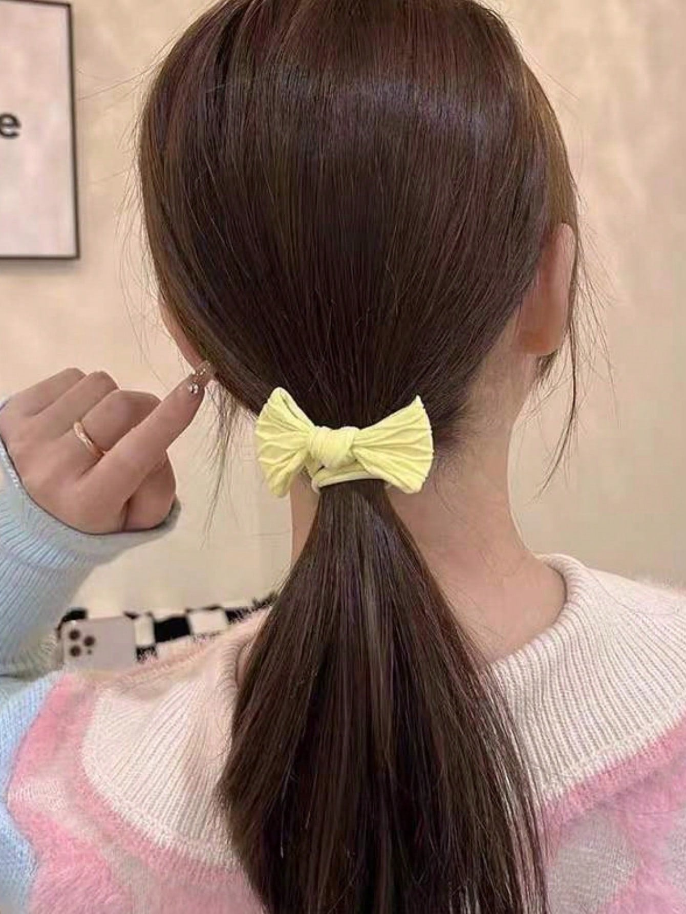 10pcs Colorful Elegant Knot Hair Ties for Women, High Elasticity, No-sew, Ponytail Holder