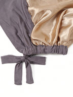 بطانة داخلية مطاطية نسائية وجزء سفلي للطباعة قطعة واحدة رمادي غامق