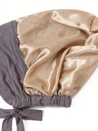 بطانة داخلية مطاطية نسائية وجزء سفلي للطباعة قطعة واحدة رمادي غامق