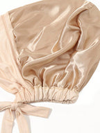 Women's Solid Bandana Headscarf with Elastic Band and Lining