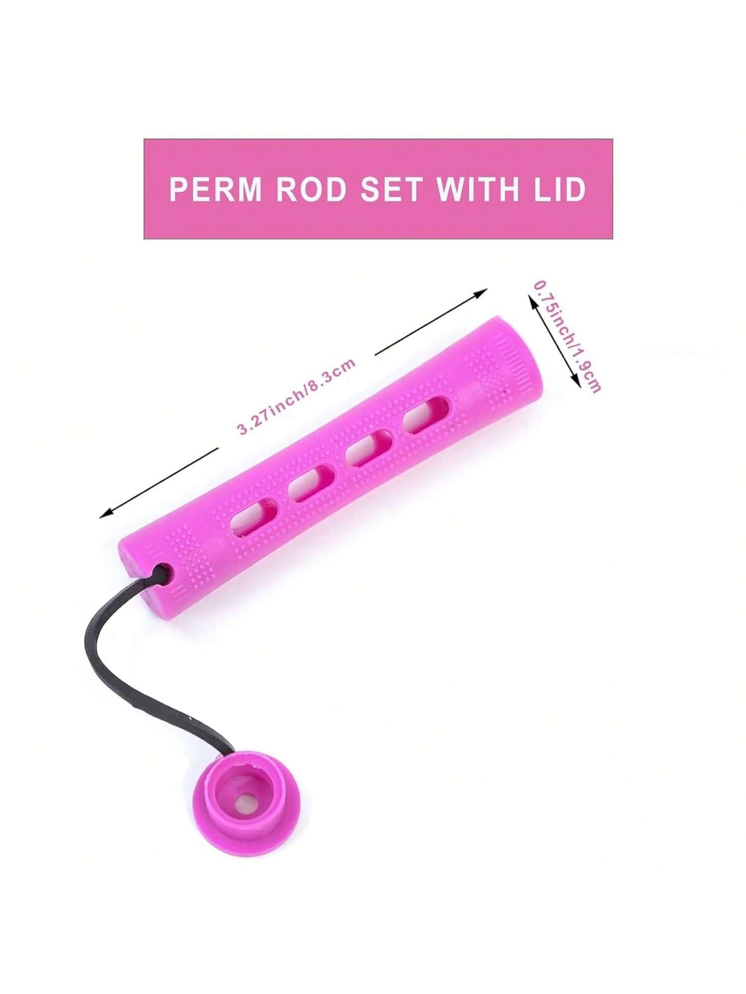 20 Pieces Cold Plastic Curling Irons for Natural Hair Heatless Curling Irons for Women Curling Irons Set for Long Medium Short Hair DIY Hair Salon Tools (Purple 0.75 Inch)