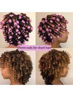 مجموعة 20 قطعة من أسياخ التجارة اليدوية والتجارية اليدوية والشعرية والشعرية والشعرية والشعرية والشعرية والشعر القصير والمتوسط ​​والقصير أدوات صالون DIY (بنفسجي 0.75 بوصة)