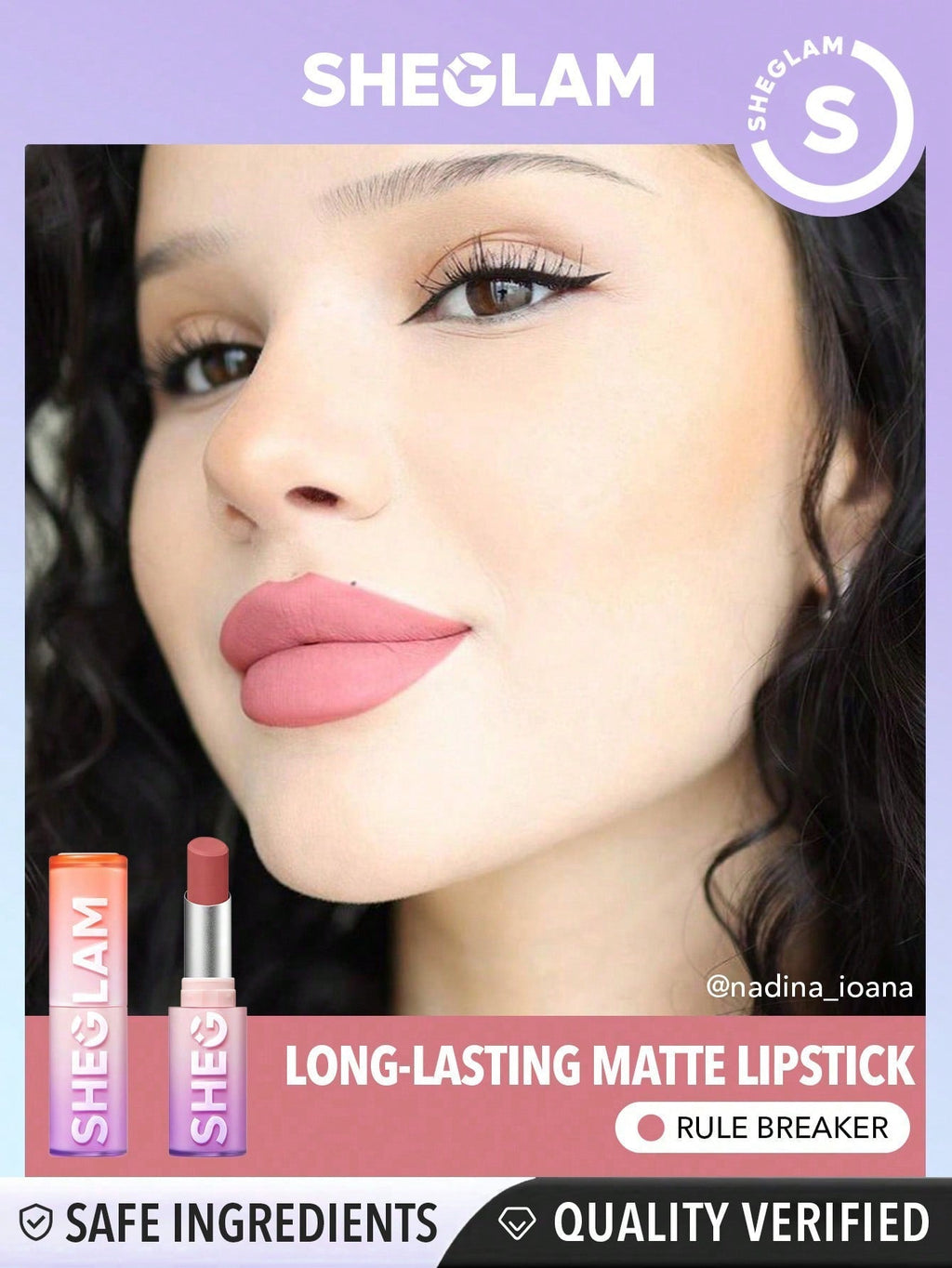 SHEGLAM Dynamatte Boom Long-Wear Matte Lipstick Rule Breaker