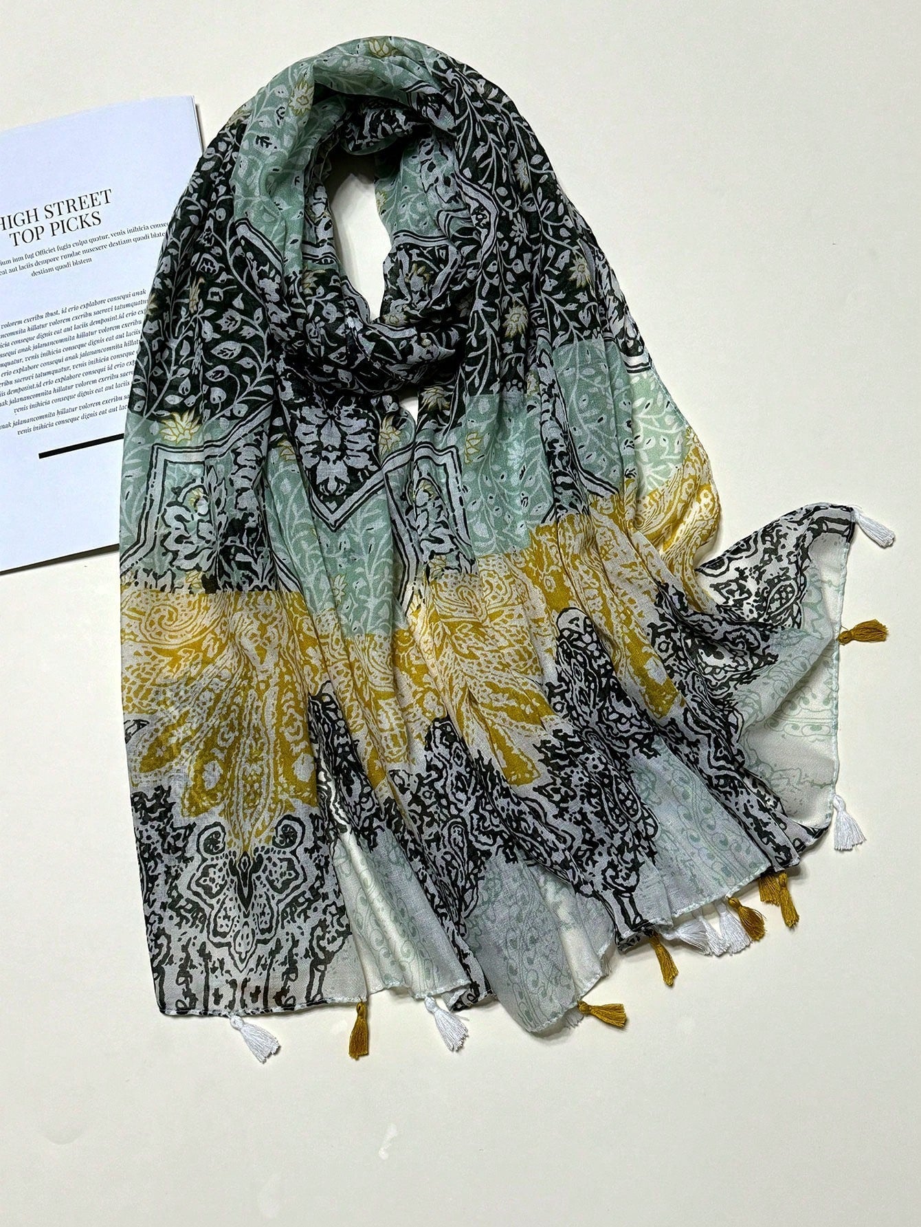 Elegant Women's Printed Silk Scarf
