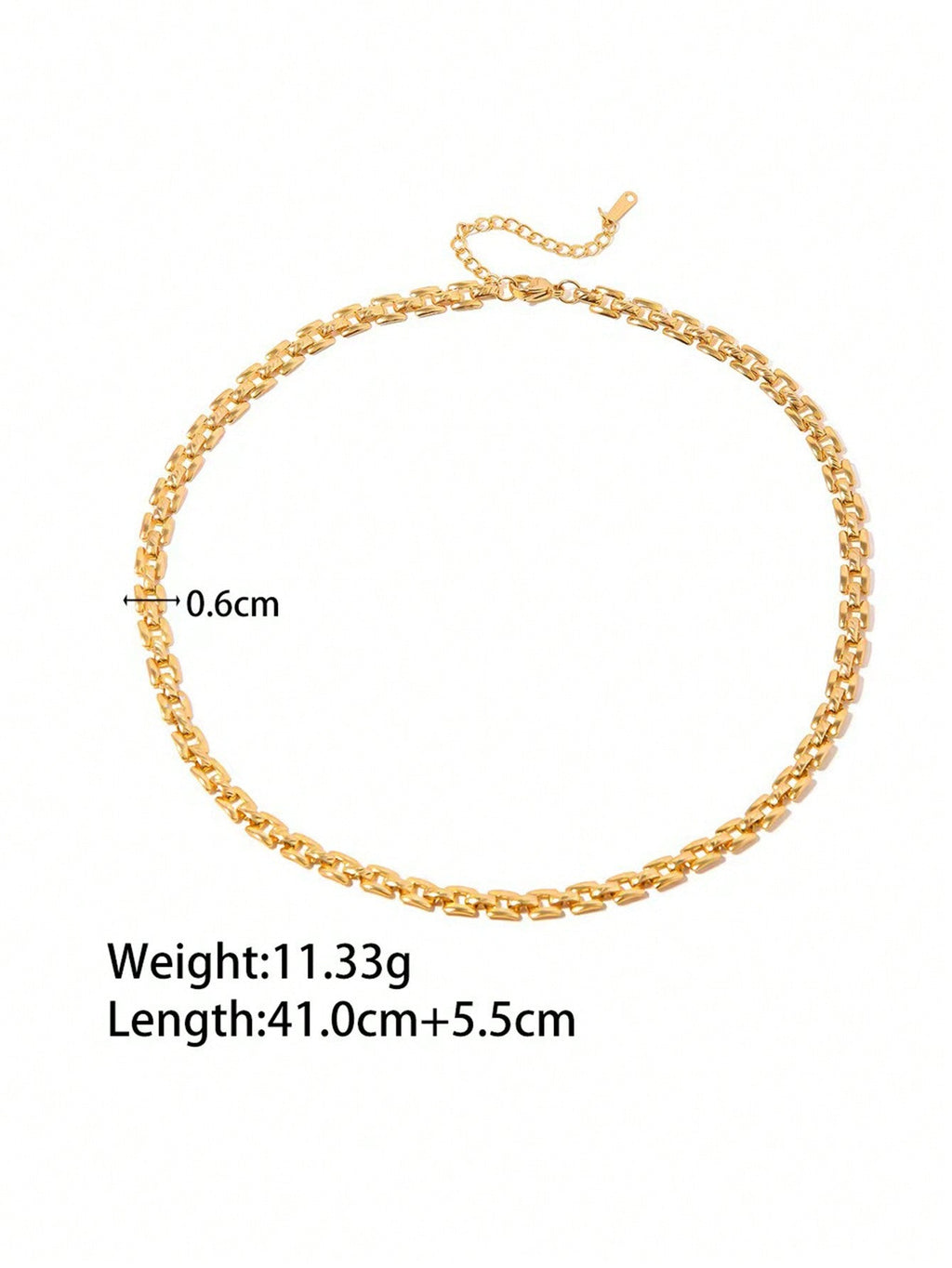 Luxury Metal Bracelet and Necklace Set Heavy Steel Gold Plated for Women, New and Popular in Europe and America
