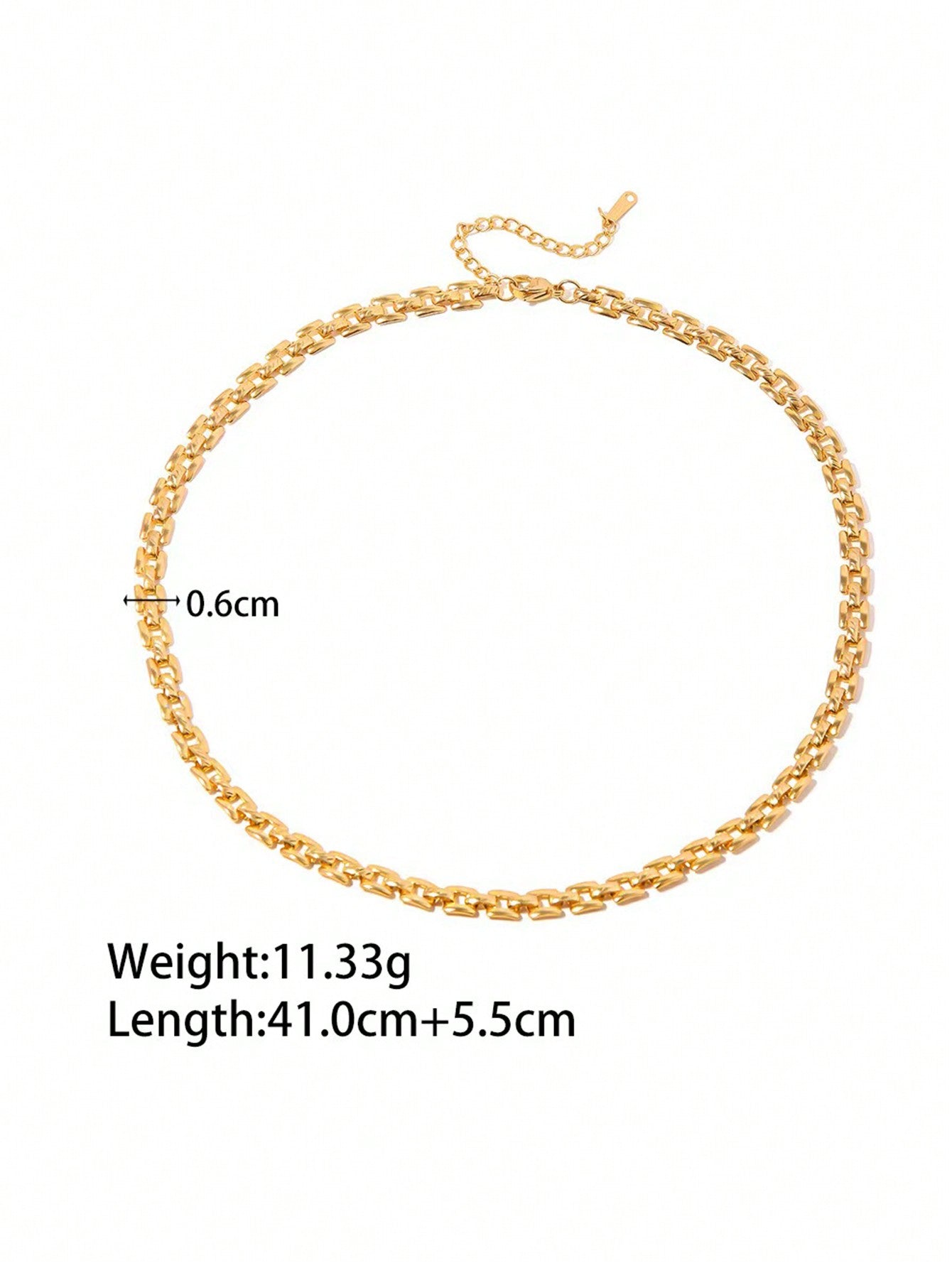 Luxury Metal Bracelet and Necklace Set Heavy Steel Gold Plated for Women, New and Popular in Europe and America