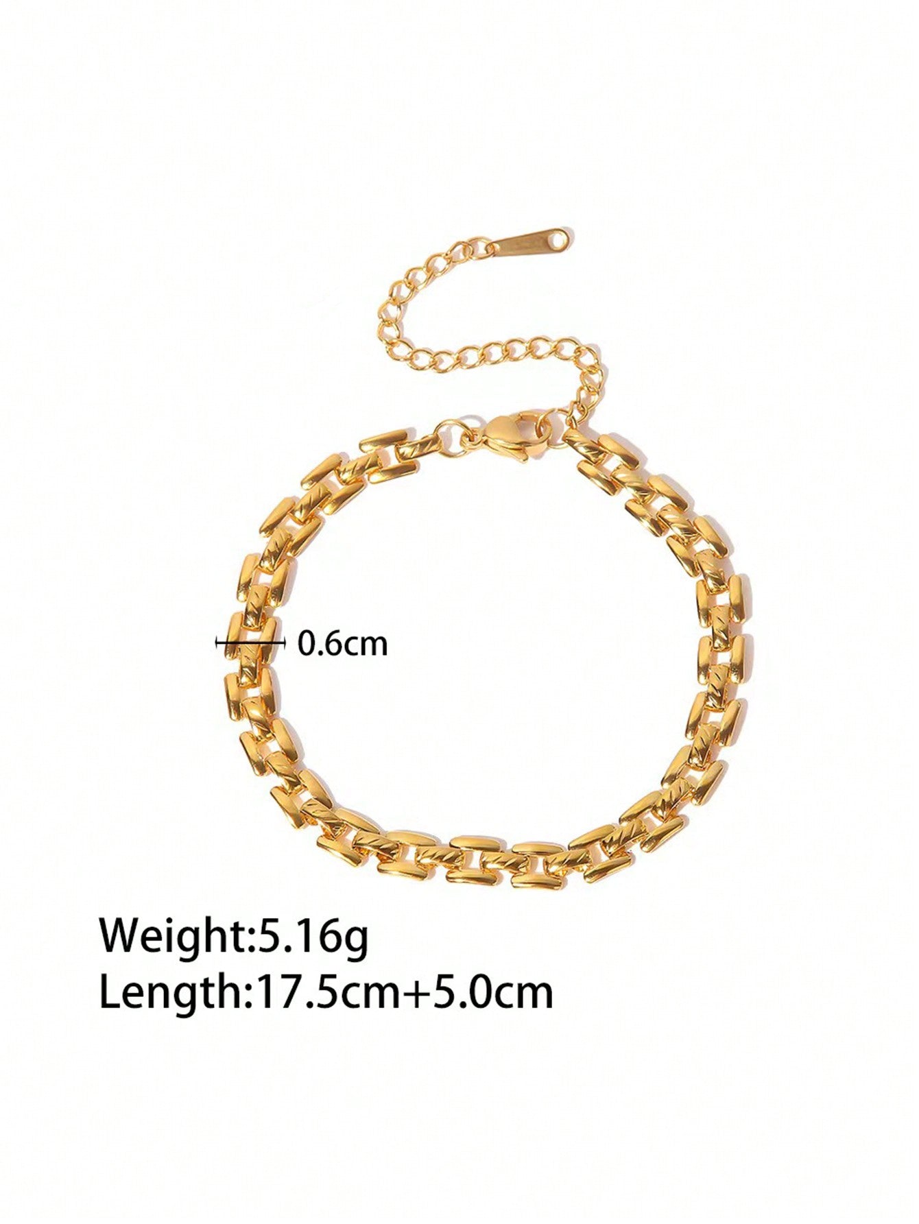 Luxury metal bracelet and necklace set, heavy steel metal plated with gold for women, new and popular in Europe and America