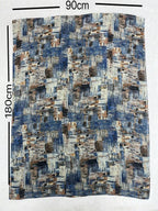 قطعة واحدة من وشاح نسائي بطباعة متعددة الألوان، وشاح فيتاج للاستخدام اليومي والسفر وأوقات الإجازة