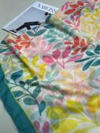 Fashionable printed hanging hardware scarf, light and refreshing sunscreen scarf for women, suitable for casual outdoor travel, ladies silk scarf/new beach towel