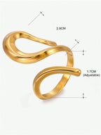 Fashion Open Ring Stainless Steel Snack Design for Women Daily Life One Piece