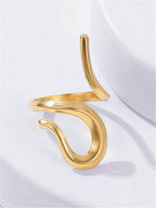 Fashion Open Ring Stainless Steel Snack Design for Women Daily Life One Piece