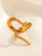 Fashion Open Ring Stainless Steel Snack Design for Women Daily Life One Piece