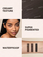 SHEGLAM Waterproof Brow Pomade - Highly Pigmented, Long-Wearing Waterproof Eyebrow Cream for Shaping and Filling with Dual-Ended Brush by Boss Brow