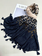 Fashion Beach Accessories New Bohemian Printed Design Tassel Scarf, Chic Colors and Modern Style Sun Travel Scarf for Women