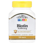 21st Century Biotin 10,000 mcg 120 Tablets