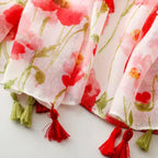 Hot Sale New Flower Printed Long Scarf 180*90cm Soft Thin Viscose Shawl Cotton Voile with Tassel Sweet Summer Ladies Headscarf