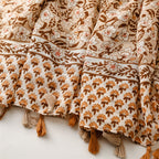 Yitao foreign trade export French cotton and linen feel scarf celebrity style primrose satin cotton soft tassel silk scarf shawl