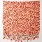 Yitao foreign trade export French cotton and linen feel scarf celebrity style primrose satin cotton soft tassel silk scarf shawl