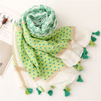 Yitao scarf quiet literary ethnic style cotton and linen feel scarf women 2022 spring and summer silk scarf travel thin shawl
