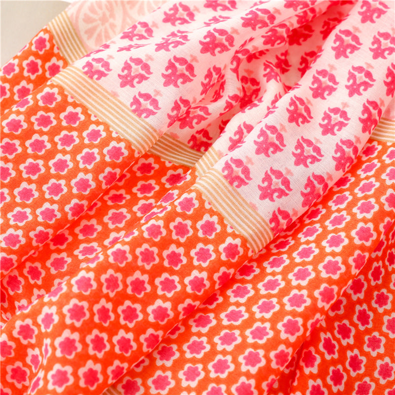 Yitao scarf quiet literary ethnic style cotton and linen feel scarf women 2022 spring and summer silk scarf travel thin shawl