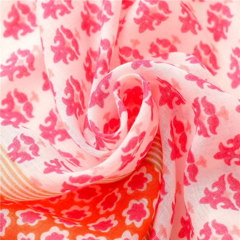 Yitao scarf quiet literary ethnic style cotton and linen feel scarf women 2022 spring and summer silk scarf travel thin shawl