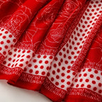 حجاب نسائي أنيق من القطن مطبوع عليه زهور سوداء مع هامش من الترتر، وشاح رأس قطني لامع من الترتر للنساء المسلمات