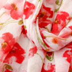 Hot Sale New Flower Printed Long Scarf 180*90cm Soft Thin Viscose Shawl Cotton Voile with Tassel Sweet Summer Ladies Headscarf