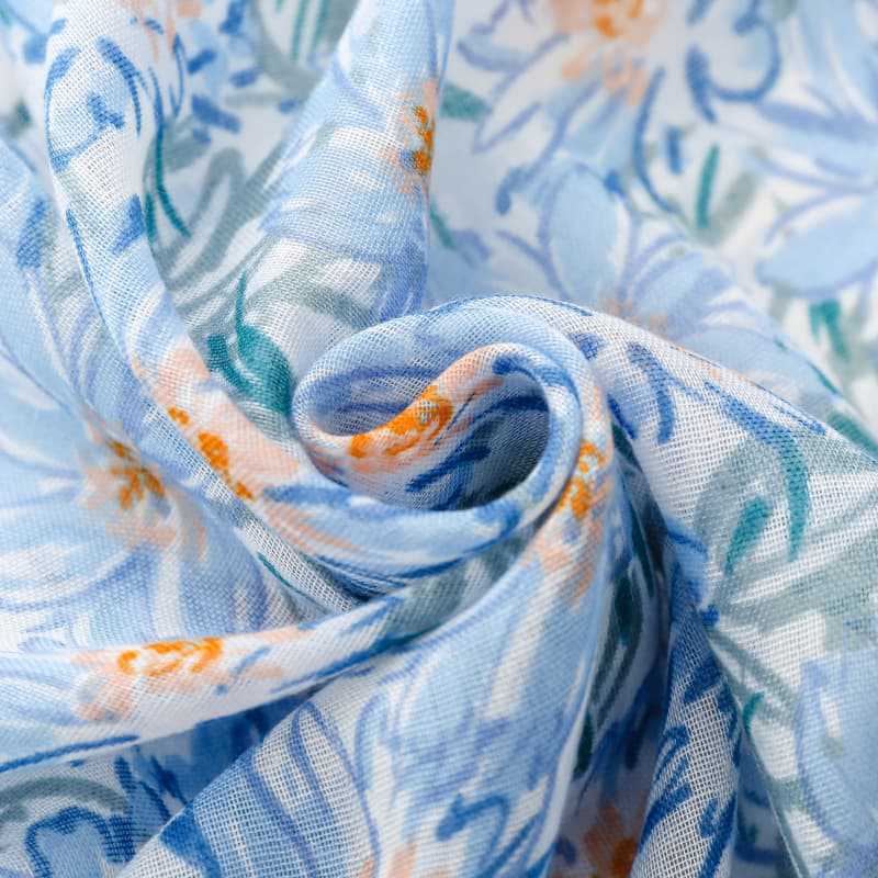 Wholesale New Summer Soft Flower Pattern Cotton Feeling Head Wraps Scarf Muslim Women Elegant Floral Printed Hijabs Shawls