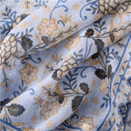 Korean foreign trade scarf autumn and winter retro cotton and linen creative flower all-match national style travel sunscreen shawl silk scarf women