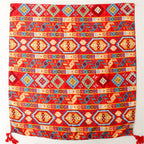 Yitao scarf retro ethnic style red Bohemian personality travel sunscreen shawl cotton and linen feel silk scarf women